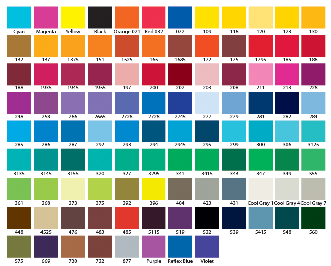 Every Color Chart